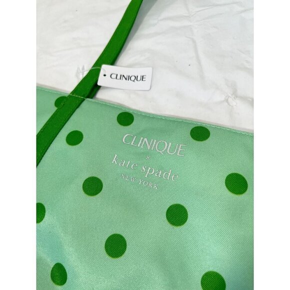 CLINIQUE & KATE SPADE tote BAG NEW  With  Makeup Bag - Picture 9 of 10
